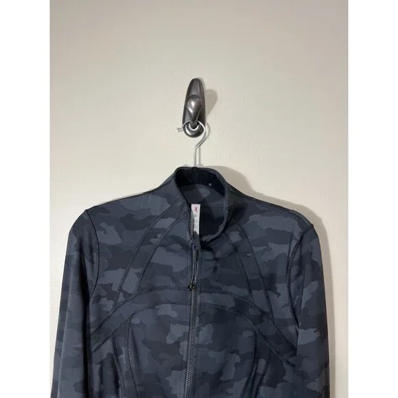 Lululemon Define Jacket Heritage 365 Camo Deep Coal Women Size 10 Full Zip - Picture 4 of 12
